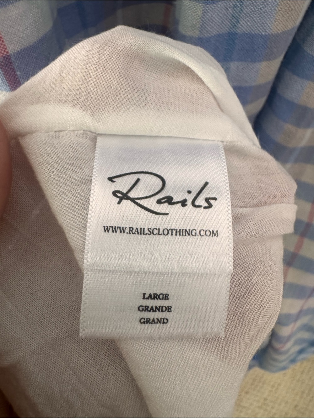 Rails Light Blue Pastel Gingham Smocked Maxi Dress - Women 0110 - Picture 5 of 6